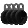 Chipolo LOOP 4 kpl pakkaus ladattava Bluetooth-paikannin Charcoal Apple Find My -yhteensopiva