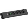 Bachmann CONNECTUS 4xCEE7/3 1x kytkin 2,0 m CEE7/7 musta (BM005913)