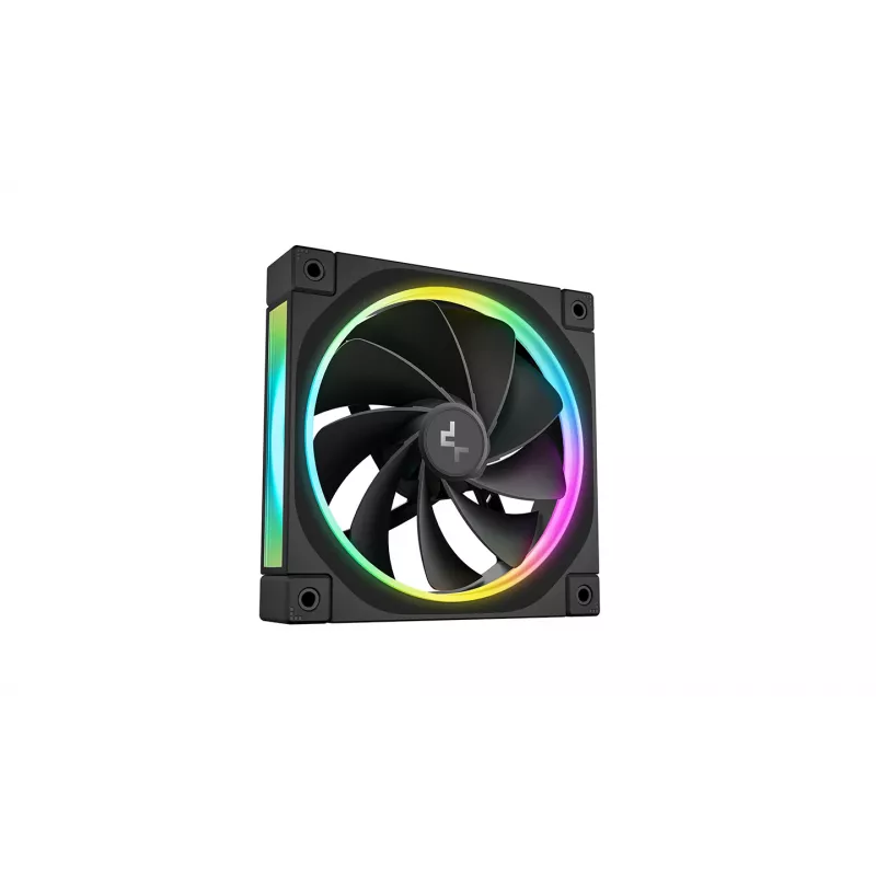 DeepCool FL12R 3-in-1 120 mm kotelotuulettimet (3 kpl), Reverse, 4-pin PWM, 500–2150 r/min, FDB, mustat