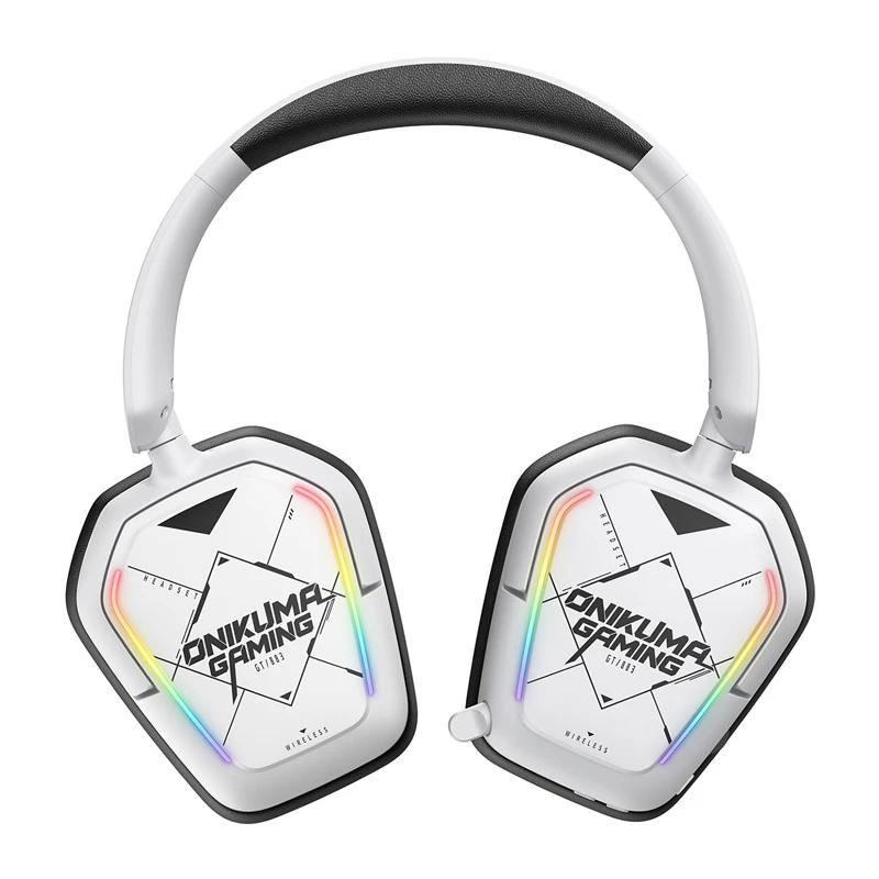 Johdollinen/langaton headset Onikuma GT883 valkoinen — Bluetooth- ja kaapeliyhteys, over-ear-rakenne