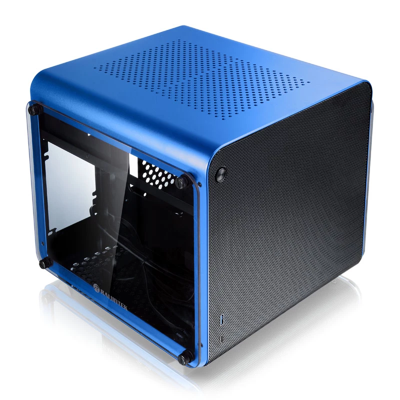 Mini-ITX PC-kotelo RAIJINTEK METIS EVO TG — karkaistu lasi, sininen