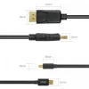 Kaapeli miniDisplayPort/DisplayPort M/M 2 m; Y-C611BK