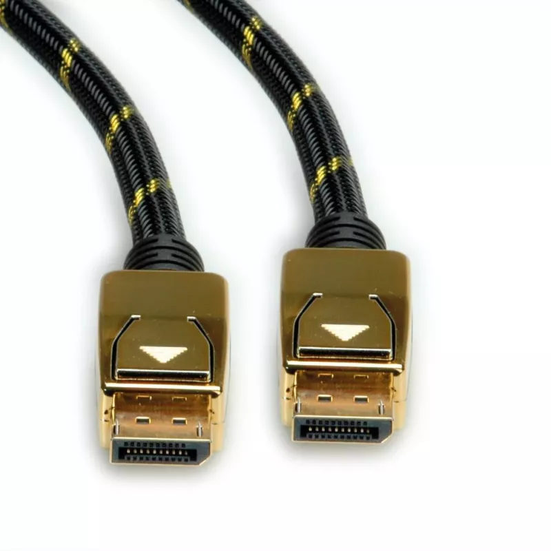 ROLINE 11.04.5921 DisplayPort-kaapeli 2 m musta - kulta (11.04.5921)