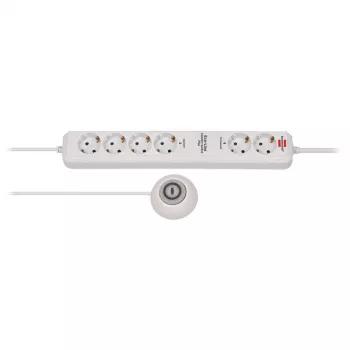 Brennenstuhl EL CSP 24 DE 3676 -pistorasia, valkoinen, 6 AC-pistorasiaa, 230 V