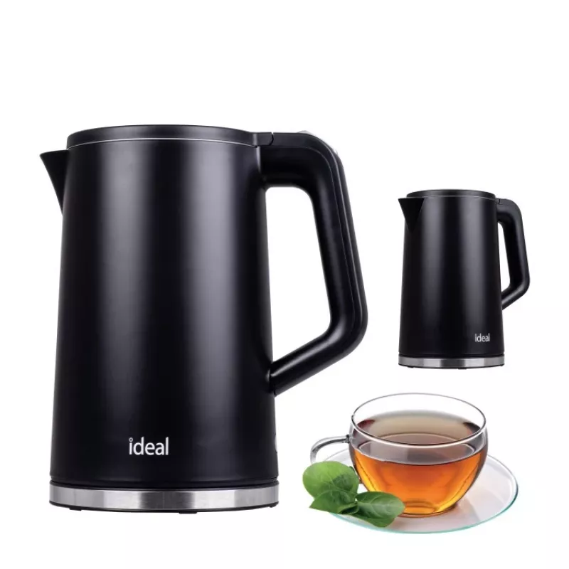 IDEAL vedenkeitin 1,7 l, teräskotelo, teho 1500 W, musta