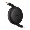 Baseus Free2Pull Mini USB-C - USB-C USB-kaapeli, 60 W, 1 m, (musta)