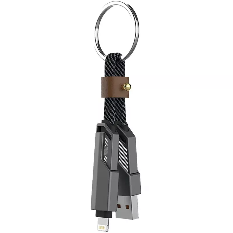 4smarts USB-C-kaapeli ComboCord Flat 240W+ avaimenperä - kaapeli - digitaali/data