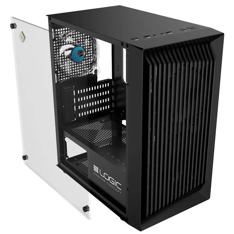 Tietokonekotelo Logic Concept Atos AM-ATOS-10-0000000-0002 ATX musta
