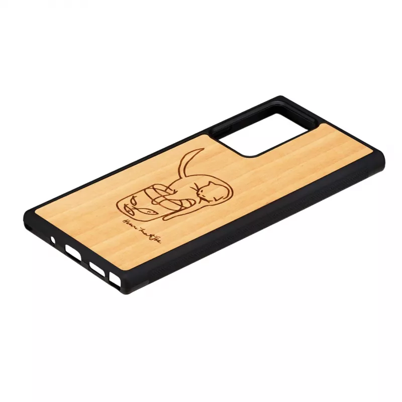 Man and Wood -suojakotelo Samsung Galaxy Note 20 Ultra – kissa ja kala -kuvio