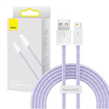 Baseus Dynamic kaapeli USB–Lightning, 2,4 A, 2 m (violetti)