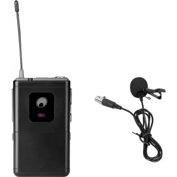 Lavalier-mikrofoni Omnitronic UHF-E sarja 531,9 MHz — johdollinen lavalier UHF-radiolähetinjärjestelmiin