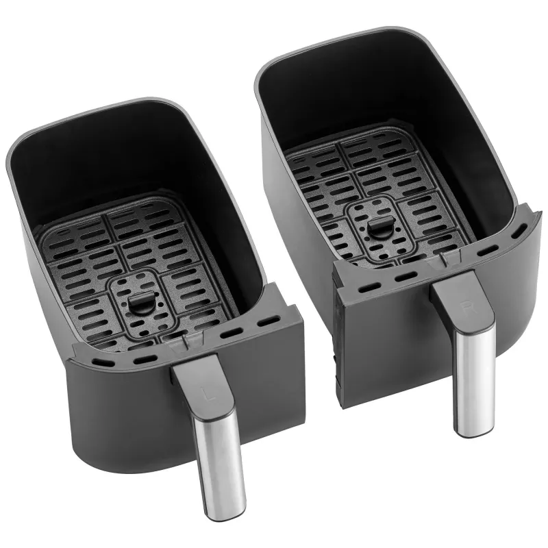 Severin FR 2453 Double -kiertoilmakypsennin 3,25 L 2850 W musta hopea