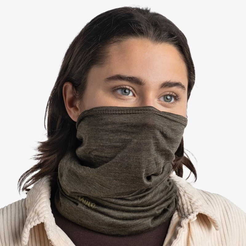 Buff 113010.843.10.00 Merino Lightweight monikäyttöinen kaulaliina aikuisille, merinovilla, Solid Bark