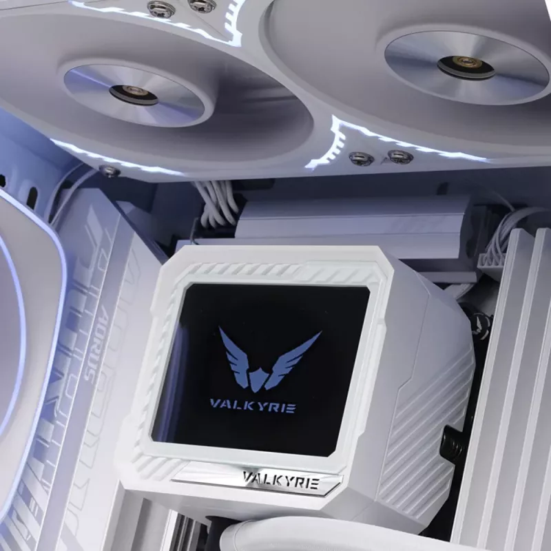 Nestejäähdytteinen CPU-jäähdytin Valkyrie VK-AIOV240W 240 mm jäähdytin LCD:llä