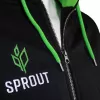 GamersWear SPROUT Basic Zip -huppari koko M musta/vihreä