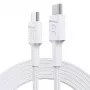 USB-C - USB-C -kaapeli Green Cell KABGC29W 2 m, USB 3.2 Gen 1, 60 W PD, punottu TPE, valkoinen