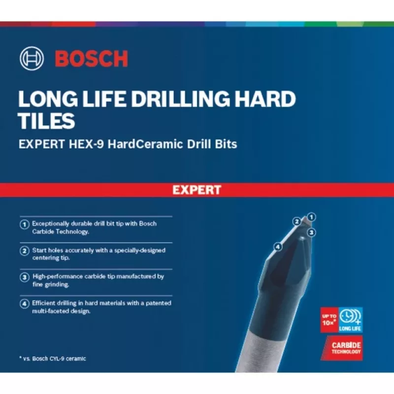 Bosch EXPERT HEX-9 HardCeramic -porasarja 5 kpl