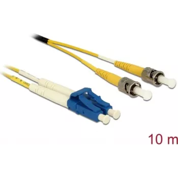 Kuitukaapeli DeLOCK 84696 2x LC 2x ST OS2 10 m keltainen