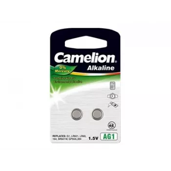 Alkalinappiparisto CAMELION AG1 / LR60 / LR621 / 364, 1,5 V, 2 kpl:n pakkaus