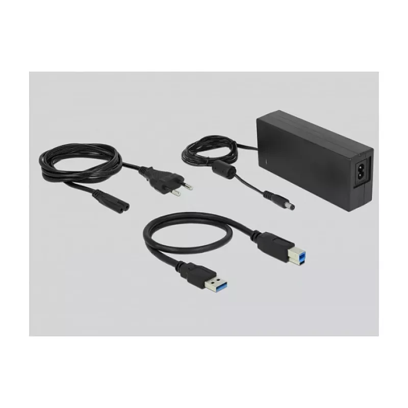Delock USB 3.0 -telakointiasema 4 x SATA HDD / SSD kanssa kloonaustoiminto (64063)