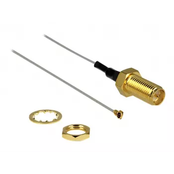 Koaksiaalikaapeli DeLOCK 88815 0,2 m MHF IV (I-PEX) RP-SMA harmaa