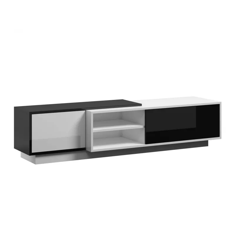 Cama TV-kaappi SIGMA1 180 valkoinen/musta kiiltävä