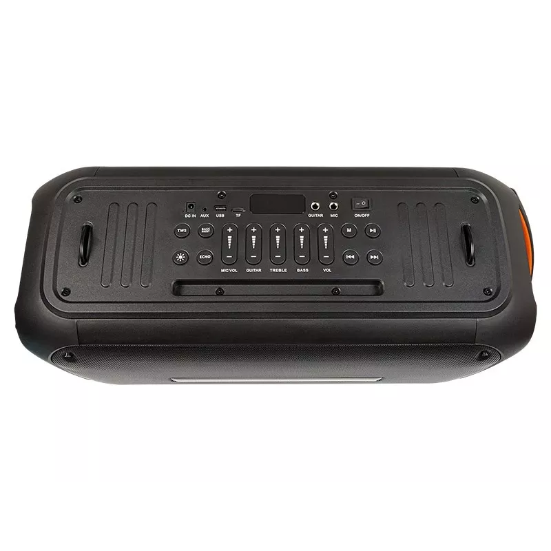 BLOW DJBOX 30-392# Bluetooth-kaiutin 250 W kaukosäätimellä ja mikrofonilla, USB, microSD, AUX, TWS, sisäänrakennettu akku, musta