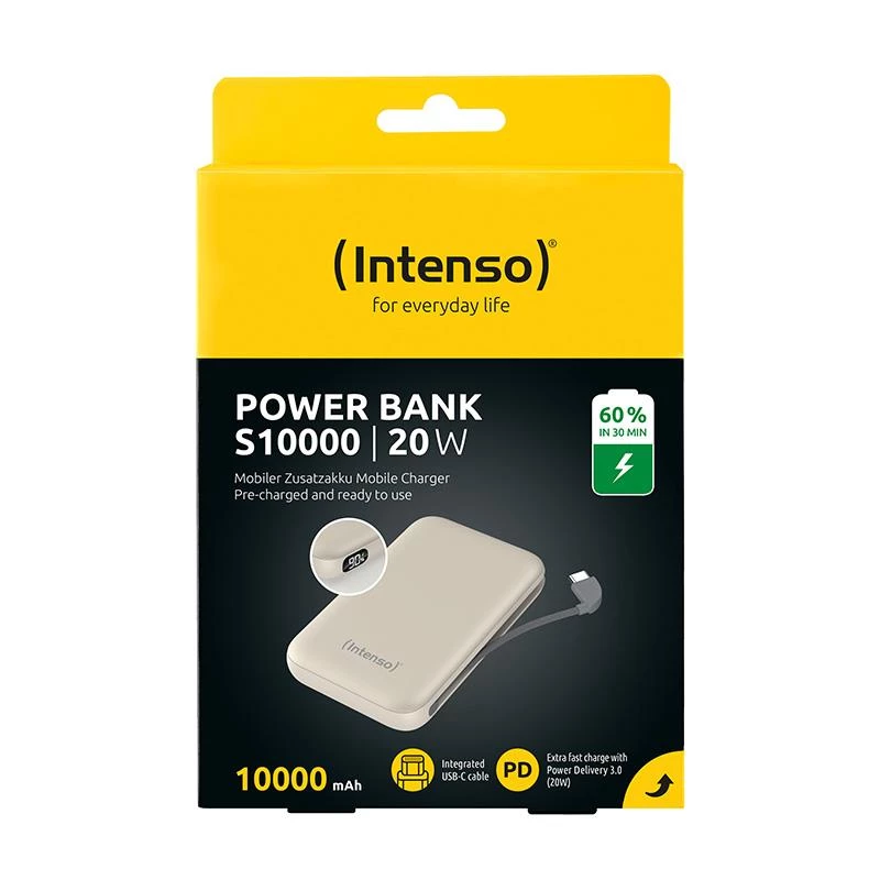 Varavirtalähde USB 10000MAH/BEIGE S10000 7333031 Intenso