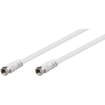 Wentronic Goobay SAT-liitäntäkaapeli, valkoinen, 5 m – F-pistoke F-pistokkeeseen (11725)