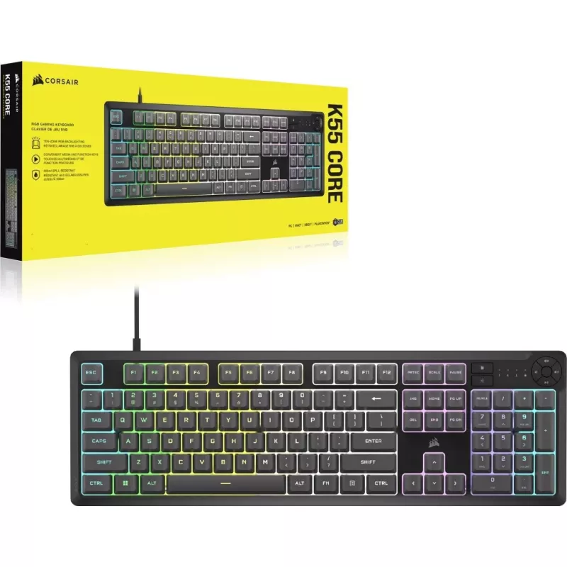 Corsair CH-9226D65-DE näppäimistö pelaaminen USB QWERTZ saksa harmaa