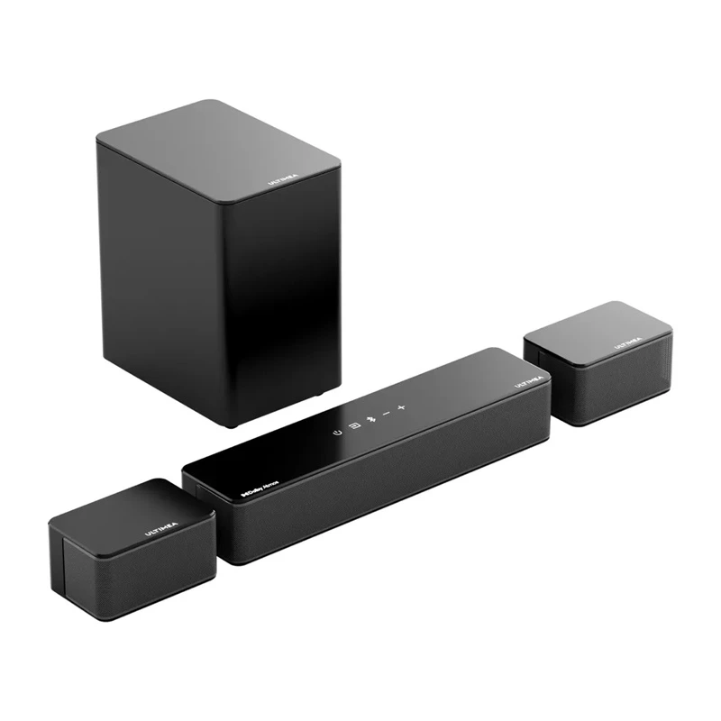 Soundbar Ultimea U2520 5.1 kanavaa langattomalla subwooferilla, Dolby Atmos, APP-ohjaus, musta
