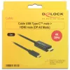 Videokaapelisovitin DeLOCK 85260 USB Type-C HDMI 3 m musta