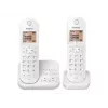 Panasonic KX-TGC422G - langaton puhelin - vastaaja numeronäytöllä - DECT - valkoinen + lisäluuri (KX-TGC422GW)