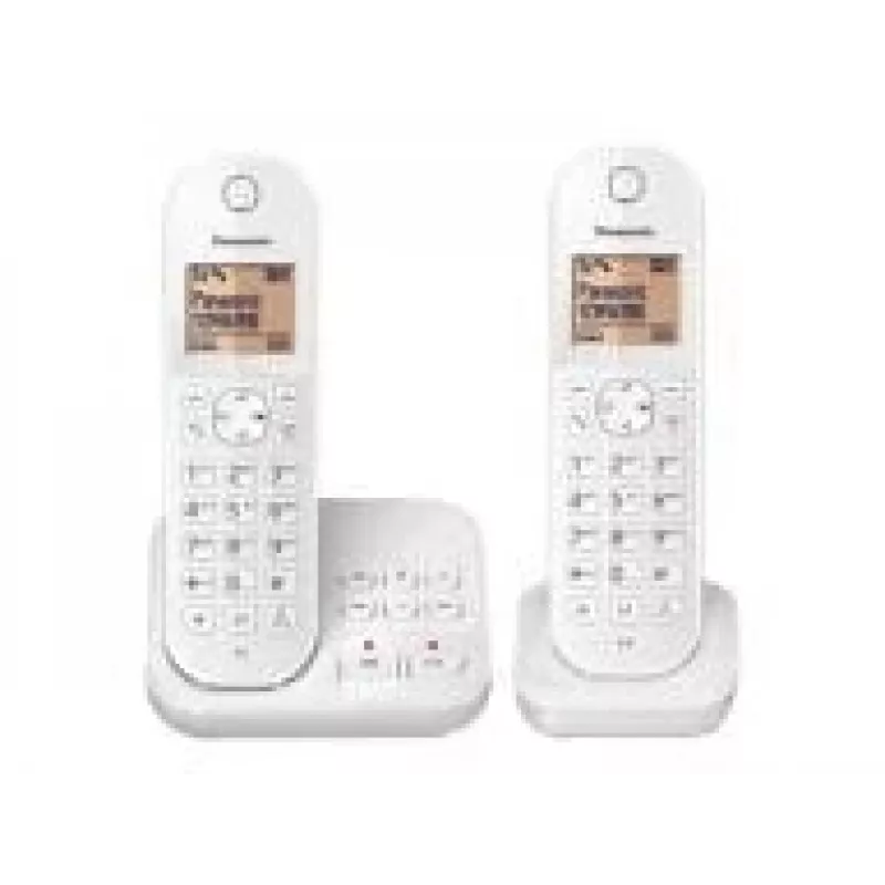 Panasonic KX-TGC422G - langaton puhelin - vastaaja numeronäytöllä - DECT - valkoinen + lisäluuri (KX-TGC422GW)