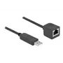 Sarjaliitäntäkaapeli DeLOCK 64163 USB 2.0 Type-A - RS-232 RJ45 50 cm musta