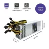 Qoltec 50177 PCI-E-virtalähde Smart 1600W | 80 Plus Gold - Data Mining