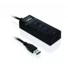 USB 3.2 Gen 1 Type-A 4-porttinen keskitin IBOX IUH3FB, 5000 Mbit/s, musta, 0,5 m kaapeli