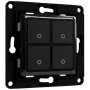 Light Switch Shelly Switch 4 muovi musta