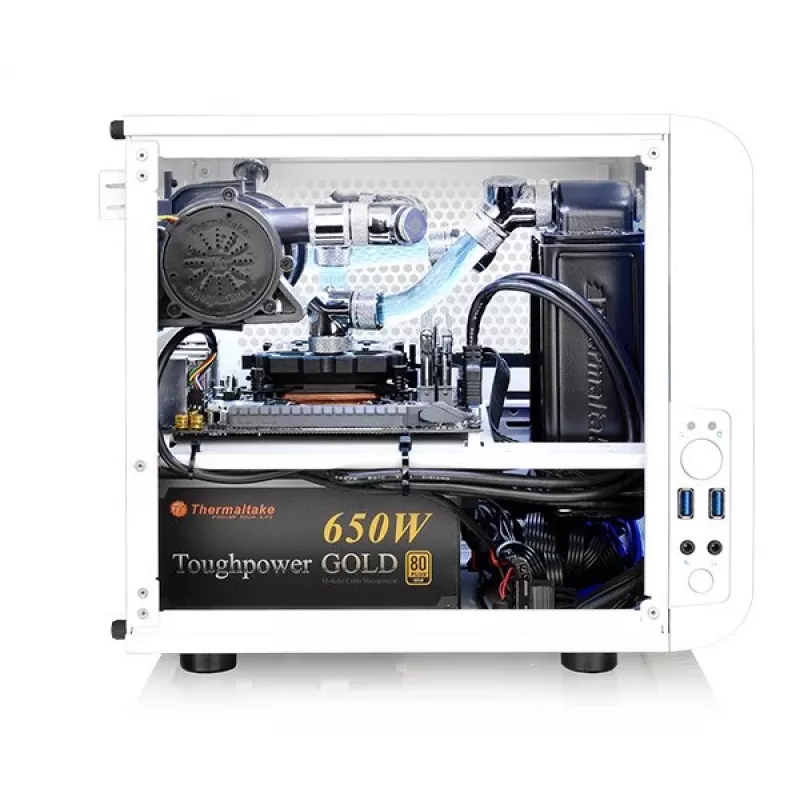 Thermaltake Core V1 Snow Edition -kuutio valkoinen