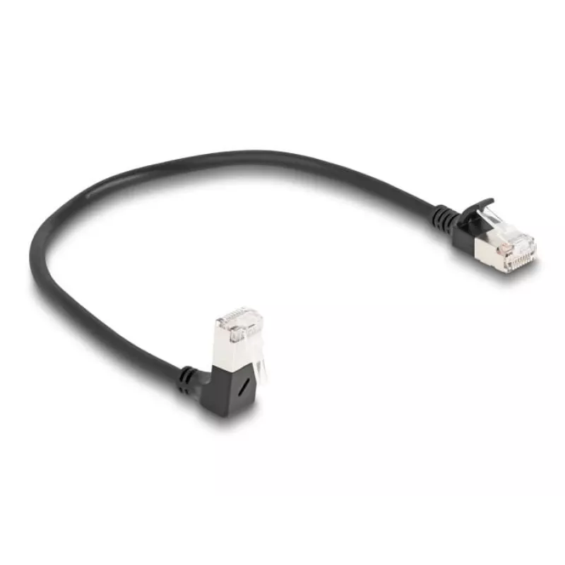 Verkkokaapeli DeLOCK RJ45 Cat.6A 0,25 m, musta