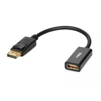 DisplayPort–HDMI-kaapelisovitin IBOX iadp4k — DisplayPort (uros) – HDMI (naaras), suora liitin, 4K-tuki, hopea