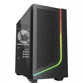 PC-kotelo Sharkoon J1000 ARGB mATX — Mid-Tower Micro-ATX-kotelo ARGB-valaistuksella