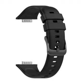Silikoniranneke FIXED Huawei Watch Fit 2 – musta, vaihtoranneke pehmeä joustava