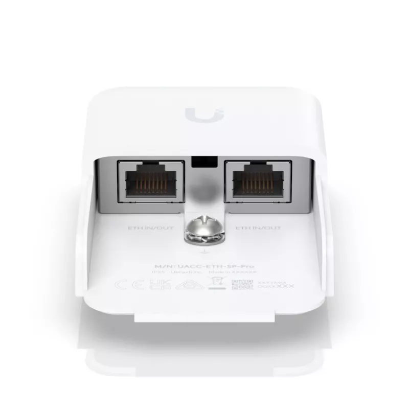 Ethernet-ylijännitesuoja UBIQUITI UACC-ETH-SP-Pro — 10 Gbit/s, 600 V, polykarbonaatti, valkoinen