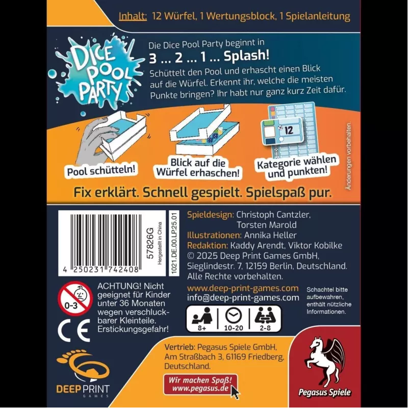 Deep Print Games: Dice Pool Party, noppapeli