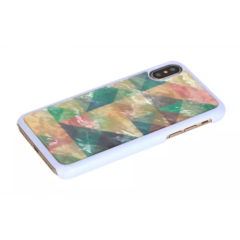 iKins suojakotelo iPhone XS/S Mosaik valkoinen