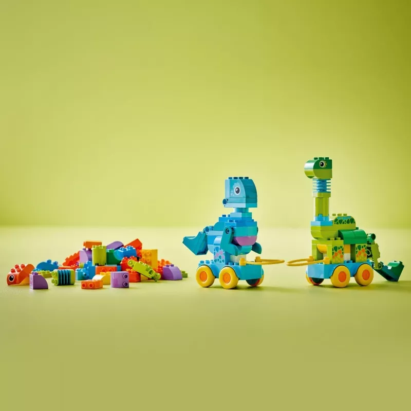 Rakennuslelu LEGO DUPLO 10451 Dinosaurukset pyörillä 3-in-1-sarja, 108 osaa, ikä 3+, korkeus 220 mm