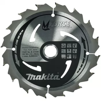 Makita M-Force - pyörösahanterä - puulle - 165 mm - 16 hammasta (B-31930)