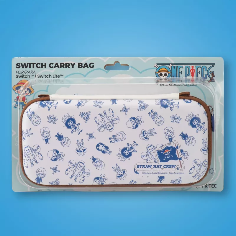 Kuljetuskotelo FR-TEC One Piece Bag Chibi Nintendo Switch sininen ruskea valkoinen