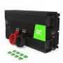 Auto-vaihtosuuntaaja Green Cell INV22 — 1500 W, 12 V DC – 230 V AC, 50 Hz, LED, aktiivinen jäähdytys, musta